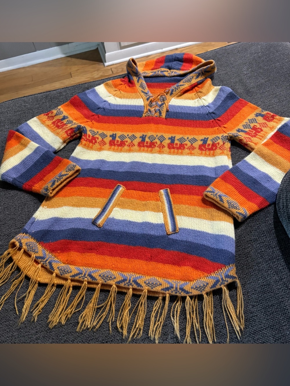 Peruvian Alpaca Knit Hooded Sweater